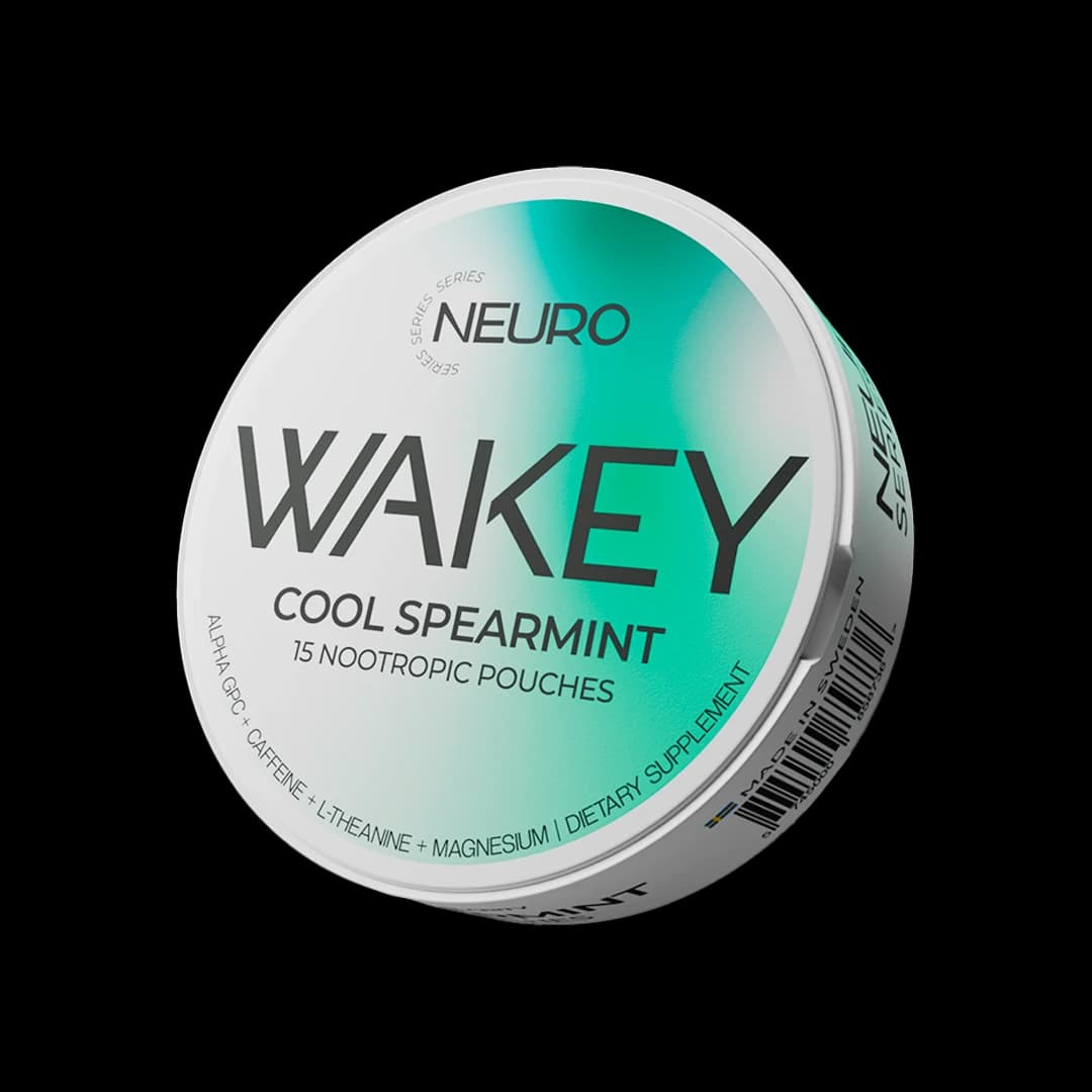 Wakey Neuro Cool Spearmint nootropic pouch can