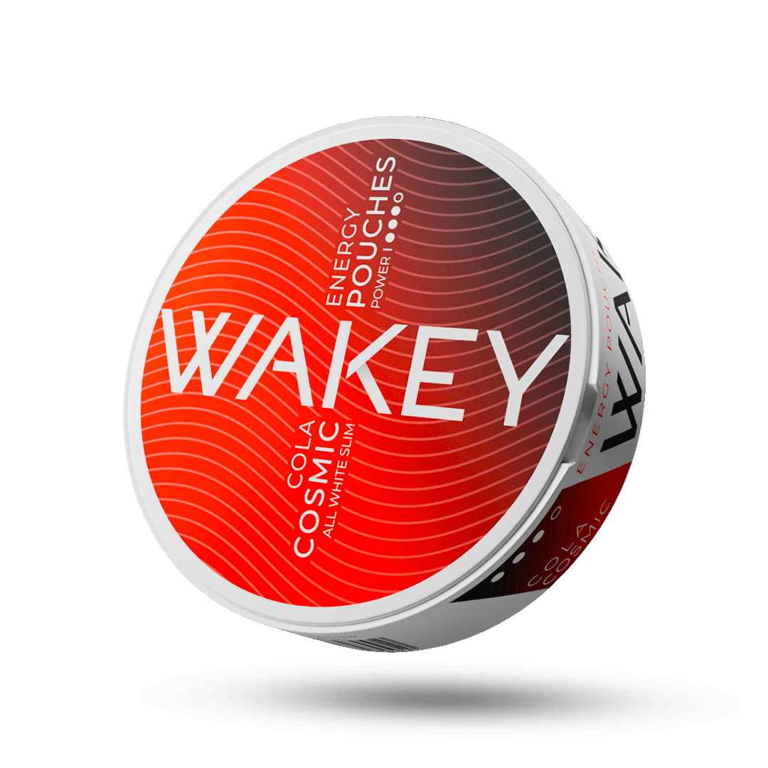 Dåse med Wakey Cosmic Cola energipouches